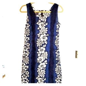 Royal Creations Authentic Hawaiian Blue Dress Sz M